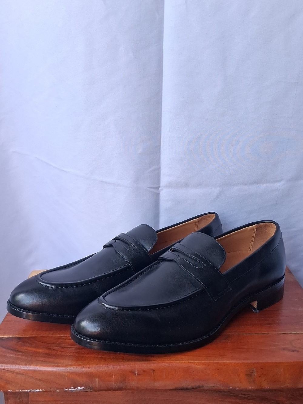 Quince Calfskin Leather Penny Loafer Black 9.5 - Picture 2 of 11